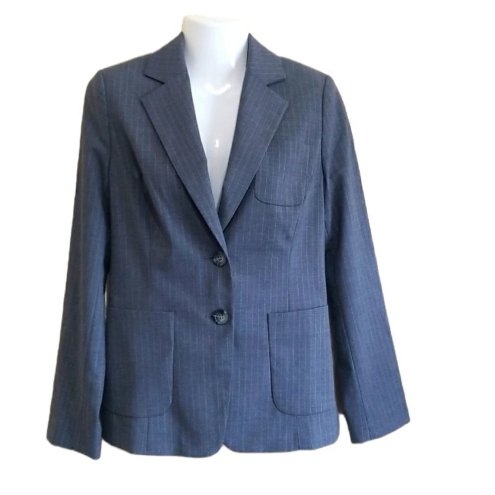 Banana Republic Gray Pinstripe Blazer Sz 2